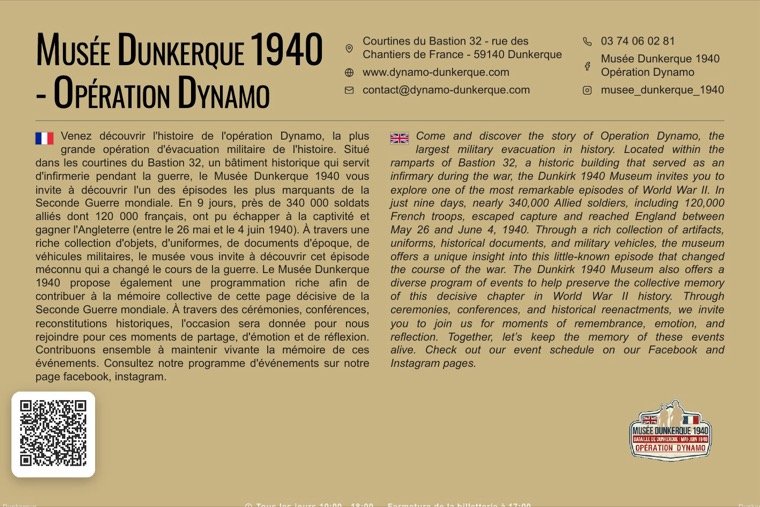 La page de Musée Dunkerque 1940 – Opération Dynamo dans le magazine