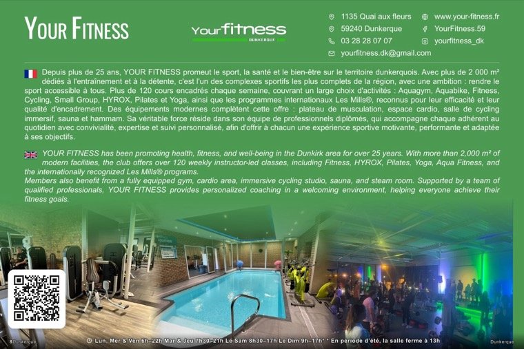 La page de Your Fitness dans le magazine