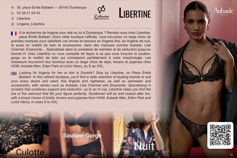 La page de Libertine dans le magazine