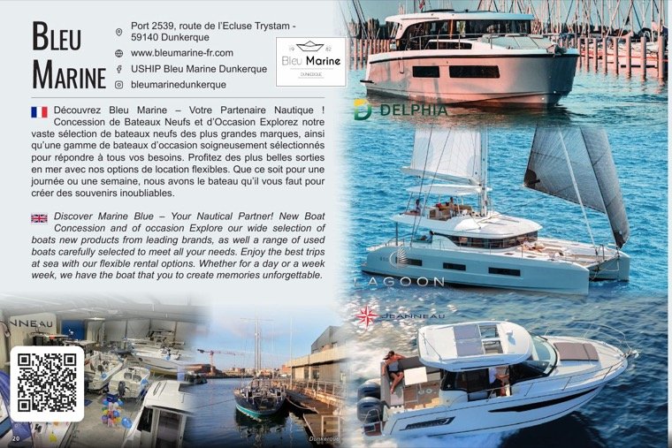 La page de Bleu Marine dans le magazine