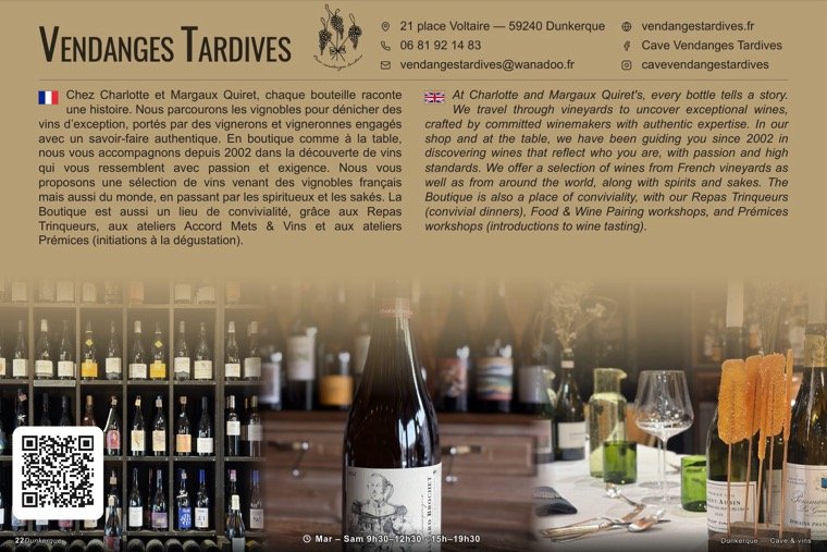 La page de Vendanges Tardives dans le magazine