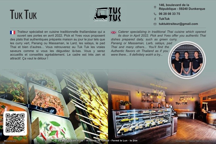 La page de Tuk Tuk dans le magazine