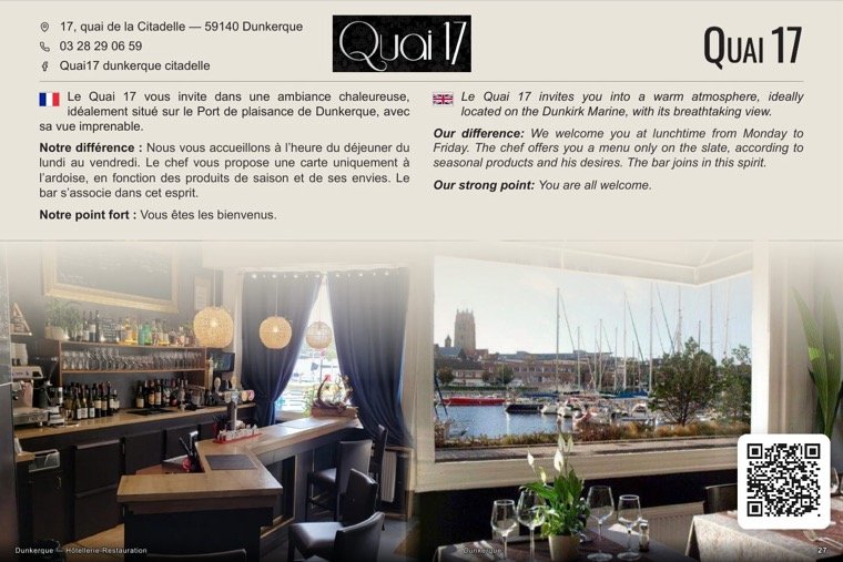 La page de Quai 17 dans le magazine