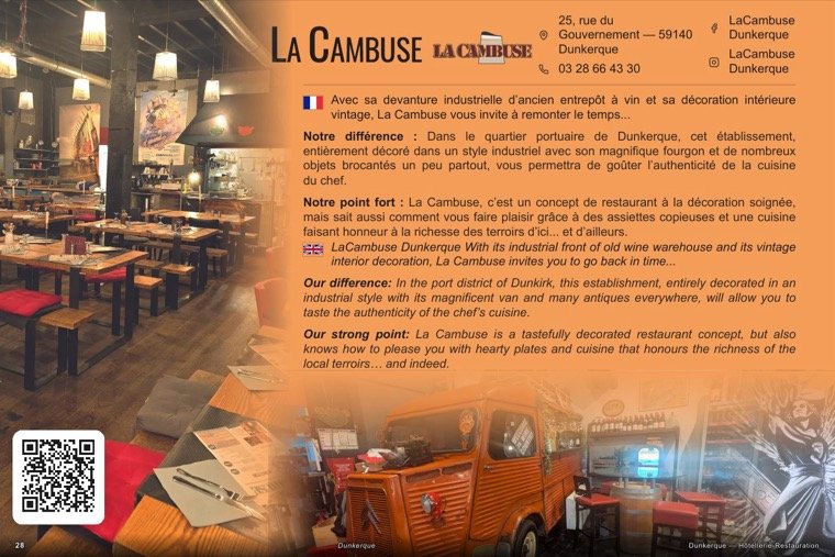 La page de La Cambuse dans le magazine