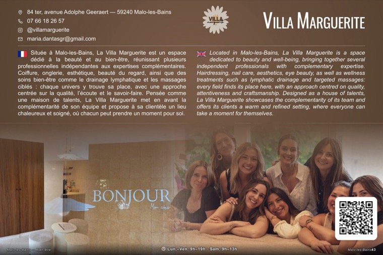 La page de Villa Marguerite dans le magazine