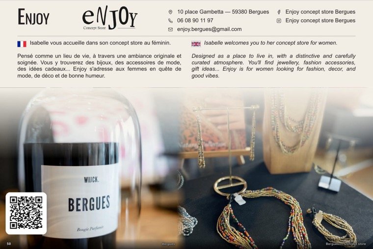La page de Enjoy Concept Store dans le magazine