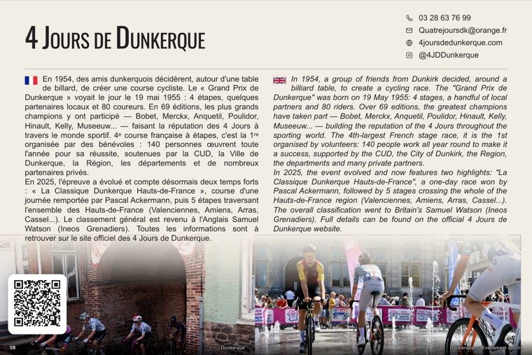 La page de 4 Jours de Dunkerque dans le magazine