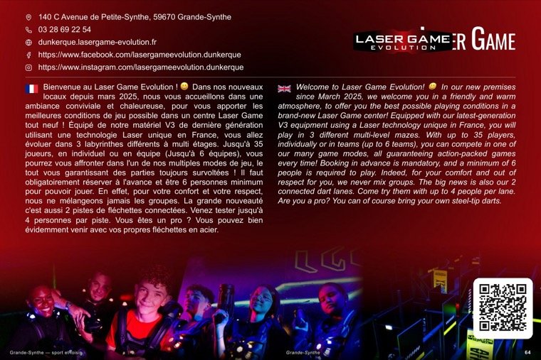 La page de Laser Game dans le magazine